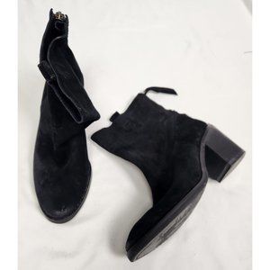 Sam Edelman Women's Sz. 7 Black Suede Farrell Leather Ankle Booties